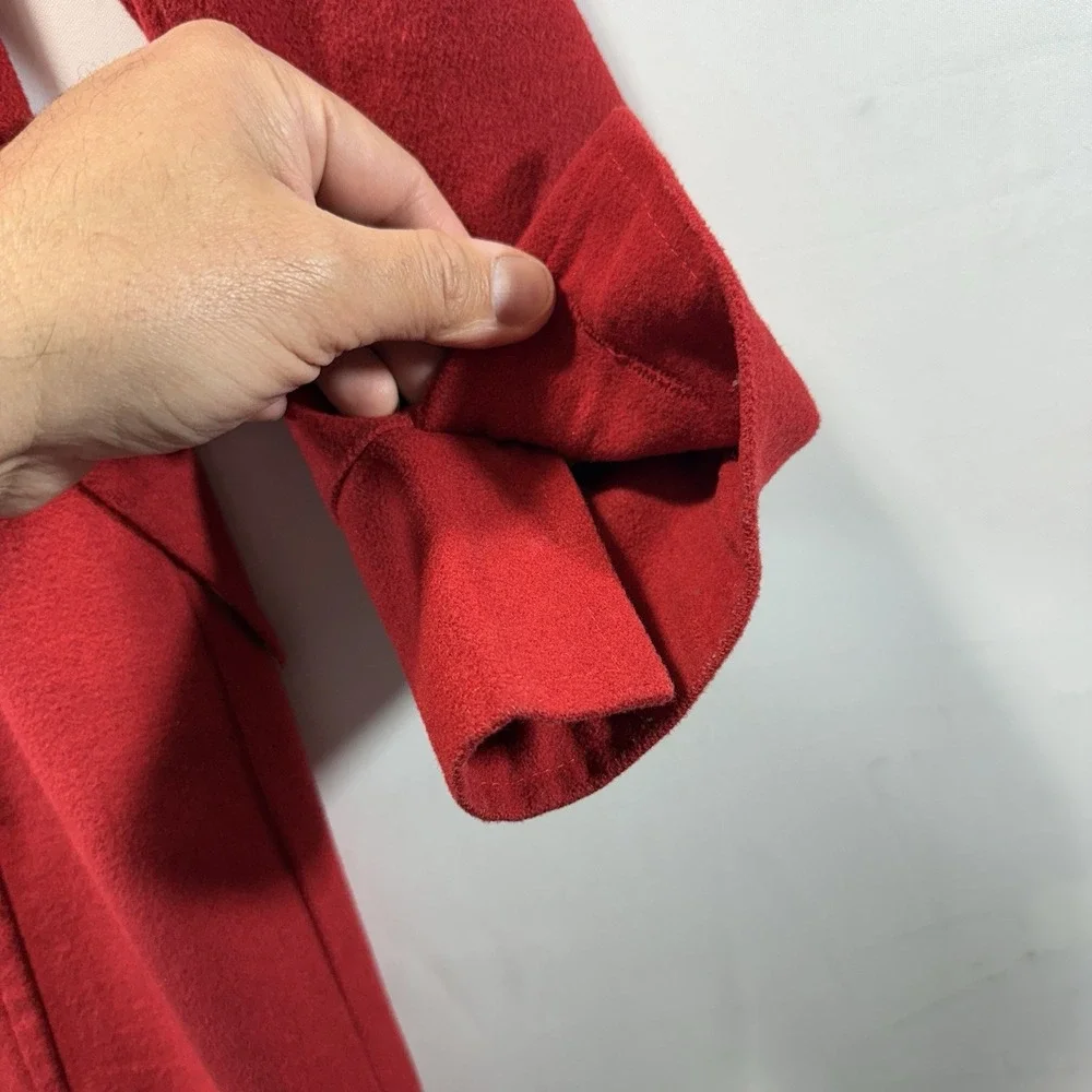 Windsor Red Wool Blend Lined Blazer Jacket Size S Classic - Picture 12 of 13